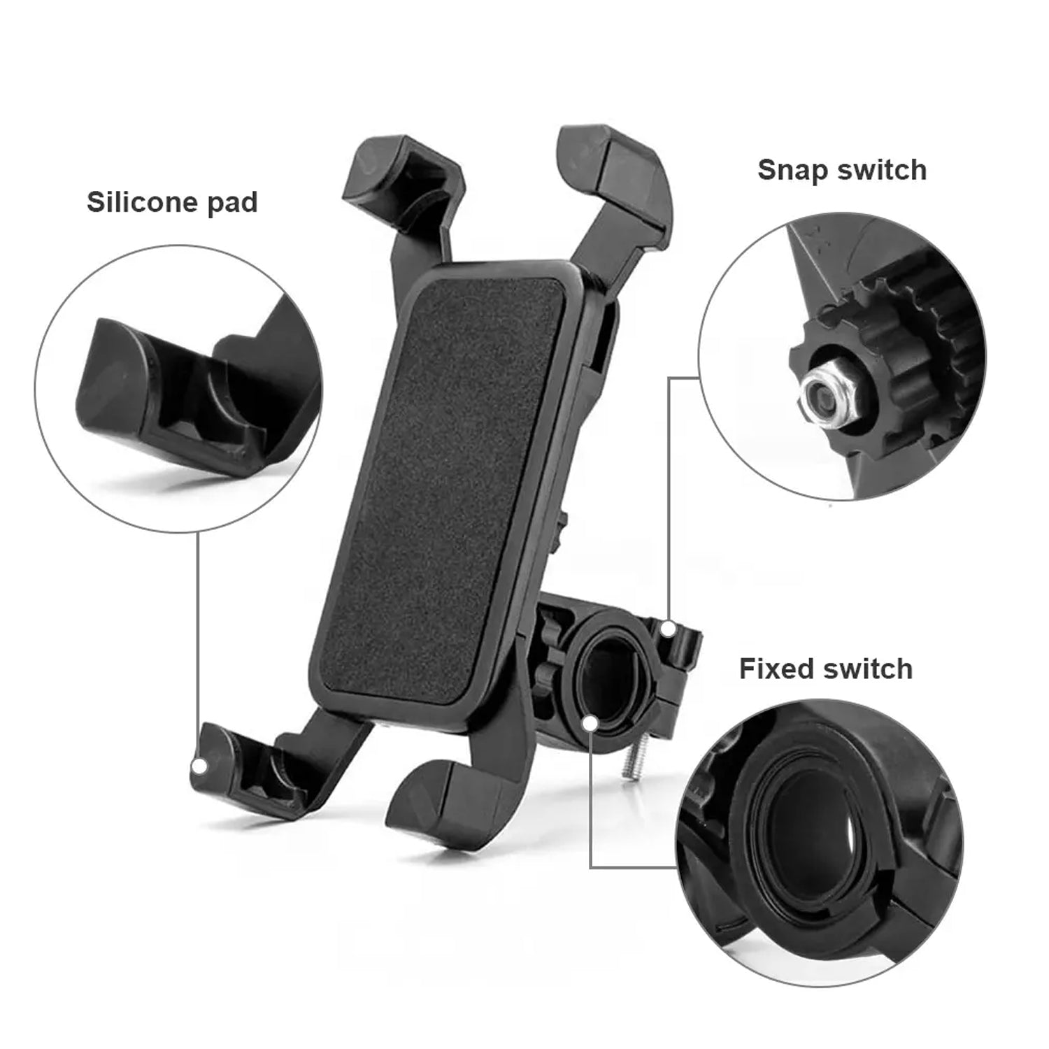 360-Degree Rotatable Phone Clamp for Bikes 360-Degree Rotatable Phone Clamp for Bikes
